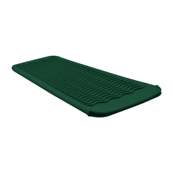 Picture of EIOKIT Silicone Heat Resistant Travel Mat Pouch for Hair Straightener,Crimping Iron,Hair Curling Iron,Hair Curling Wand,Flat Iron,Hair Waving Iron and Hair Styling Tools (1 Pack, Hunter Green)