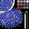 Picture of 4000PCS 4mm Resin Rhinestones in Bulk (Royal Blue), Bedazzling Flatback Crystals for Crafts DIY Nail Decoration, Gems Charms for Tumbler Shoes Clothing Fabric with Pickup Pen and Tweezers