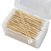 Picture of 500PCS 6" Cotton Swabs in Storage Box - Long Cotton Swab with Bamboo Handle - Lint Free Cotton Swabs with Wooden Sticks - Highly Absorbent Cotton Tipped Applicators for Makeup, Gun Cleaning, Pet Care