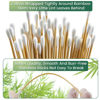 Picture of 500PCS 6" Cotton Swabs in Storage Box - Long Cotton Swab with Bamboo Handle - Lint Free Cotton Swabs with Wooden Sticks - Highly Absorbent Cotton Tipped Applicators for Makeup, Gun Cleaning, Pet Care