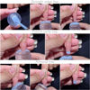 Picture of Nail Art Stamper, Clear Silicone Stamping Jelly with Scraper, Transparent Visible Body, No Misplacement for DIY Nail Decor, Home Manicure Starter Tool Salon, French Tip Stamp, 200-Time Using (Clear)