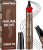 Picture of iMethod Microblading Eyebrow Pen - Eyebrow Pencil Magical Upgraded Eye Brow Pencils for Women with 4 Fork Tip & Spoolie Brush for Natural-Looking Hair-Like Defined Brows, Last All-Day, Dark Grey