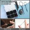 Picture of 2200 Pcs Elastic Hair Bands with Hair Loop Styling Tool Set, Clear Mini Hair Bands and Black Elastic Hair Ties with Rubber Band Cutter Organizer Box Hair Accessories for Toddler Baby Girl Women