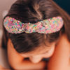 Picture of FROG SAC Sequin Knot Headband for Girls, Rainbow Knotted Hair Bands Accessories for Kids, Sparkly Iridescent Little Girl Headbands, Cute Fashion Hairbands for Tweens Stocking Stuffers for Children