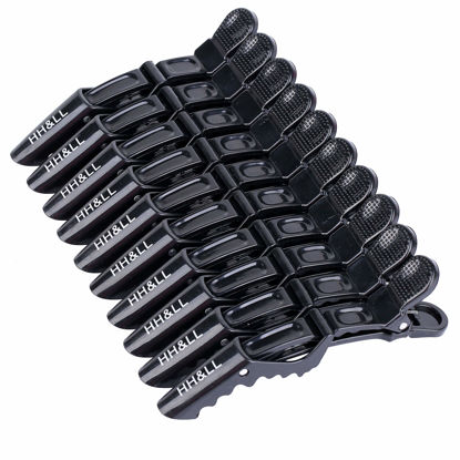 Picture of HH&LL Hair Clips for Women - Wide Teeth & Double-Hinged Design - Alligator Styling Sectioning Clips of Professional Hair Salon Quality - 10Pack