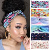 Picture of XTREND 6 Pcs Women's Headbands Twisted Cross Elastic Headbands Yoga Workout Headbands Non-Slip Sweat Soft Headbands Solid Color Simple Versatile Hair Accessory Headbands