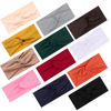 Picture of XTREND 12 Pcs Women's Headbands Twisted Cross Elastic Headbands Yoga Workout Headbands Non-Slip Sweat Soft Headbands Solid Color Simple Versatile Hair Accessory Headbands