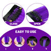 Picture of TOFAFA 22 inch Colored Hair Extensions Straight Hairpiece, Multi-colors Party Highlights Clip in Synthetic Hair Extensions for Women Kids Girls Favor Cosplay Gift (10pcs Purple)