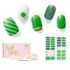 Picture of NAILOG Semi Cured Gel Nail Strips for St. Patrick's Day, 34 pcs Salon-Quality Gel Nail Stickers, Long Lasting Nail Wraps for Women | Irish Pride