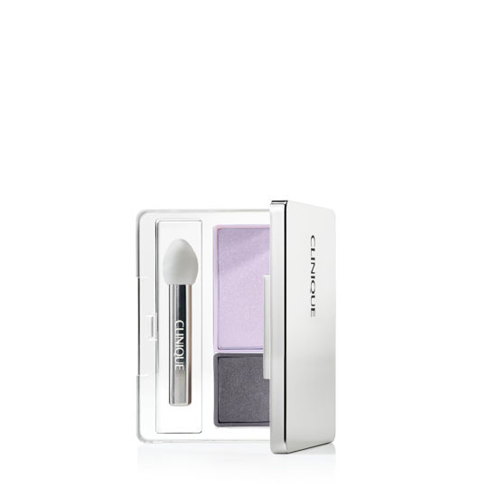 Picture of Clinique All About Shadow Duo Eye Shadow Makeup | Safe For Sensitive Eyes, Blackberry Frost, 0.05 Ounce