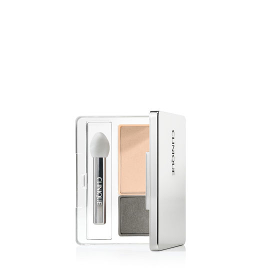 Picture of Clinique All About Shadow Duo Eye Shadow Makeup | Safe For Sensitive Eyes, Neutral Territory, 0.05 Ounce