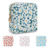 Picture of UIXIZQ Waterproof Mini Floral Makeup Bag Pouch for Purse,Nylon Flower Cosmetic Travel Bag Small Preppy Toiletry Organizers Bag for Women Girl,Cute Zipper Pouch Coin Purse for Work(Mini Green-Daisy)