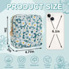 Picture of UIXIZQ Waterproof Mini Floral Makeup Bag Pouch for Purse,Nylon Flower Cosmetic Travel Bag Small Preppy Toiletry Organizers Bag for Women Girl,Cute Zipper Pouch Coin Purse for Work(Mini Green-Daisy)