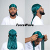 Picture of ForceWave 10 Pieces Silky Durags Long Tail for Women Men Satin Durag 360 wave，Dorag, 10 Colors