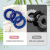 Picture of JessLab Spiral Hair Ties, 10 Pcs Traceless Phone Cord Hair Ties Plastic Coil Hair Ties Ponytail Holders No-Damage Hair Accessory for Girls Women Ladies, Color Assorted, Set 10