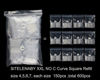 Picture of No C curve XXL Square Nail tips size 4,5,6,7 , 600pcs per bag Clear Acrylic Nails Square Shape Nail Tips SITELENABY Flattened Half Cover False Nails for Salon&Home DIY French ABS Nail Art Tips(size