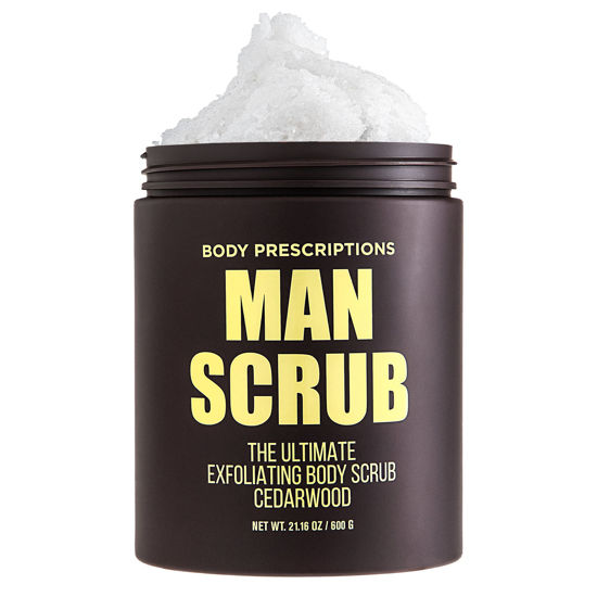 Picture of Body Prescriptions Body Scrub for Men- Ultimate Exfoliating Scrub Infused with Cedarwood, Men’s Body Wash in Jar with Twist Top, 21 oz, For All Skin Types