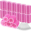 Picture of Big Self-Grip Hair Rollers with Stainless Steel Duckbill Clips for Long, Medium Hair and Volume