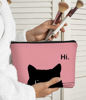Picture of BARPERY Cat Makeup Bag,Cat Gifts，Black Cat Purse,Gifts For Cat Lovers,Small Cute Makeup Bag Cosmetic Bag For Women Teen Girls,Birthday Gift,Cat Owners Gifts,Cat Lady Gifts For Women(Pink2)