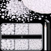 Picture of Resin Rhinestones for Crafting, 1 Box White Multi Sizes Flatback Bedazzling Crystals for Crafts DIY Nail Art Decoration, Non Hotfix Gems Charms for Tumbler Shoes Clothing Fabric Face Makeup Manicure