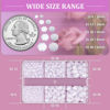 Picture of Resin Rhinestones for Crafting, 1 Box White Multi Sizes Flatback Bedazzling Crystals for Crafts DIY Nail Art Decoration, Non Hotfix Gems Charms for Tumbler Shoes Clothing Fabric Face Makeup Manicure
