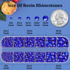Picture of Resin Rhinestones for Crafting, 1 Box Royal Blue Flatback Crystals for Bedazzling Crafts DIY Nail Art Deco, Non Hotfix Bulk Gems Charms for Tumbler Shoes Clothing Fabric Face Makeup Manicure