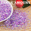 Picture of BELLEBOOST Resin Rhinestones Kits, 2/3/4/5/6mm Flatback Jelly Rhinestones, 1 Box Transparent Lavender Purple AB Non Hotfix Gems for DIY Crafts Mugs Bottles Tumblers Clothes Makeup Nail Manicure