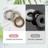 Picture of JessLab Spiral Hair Ties, 10 Pcs Traceless Phone Cord Hair Ties Plastic Coil Hair Ties Ponytail Holders No-Damage Hair Accessory for Girls Women Ladies, Color Assorted, Set 16