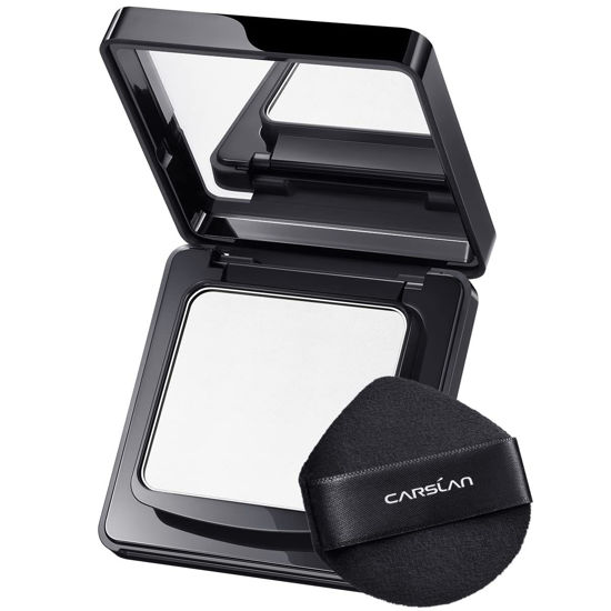 Picture of CARSLAN Oil Control Face Pressed Powder Compact, 24H Longlasting Waterproof Pressed Setting Powder Foundation Makeup, Shine Free, Poreless, Smooth, 01 Translucent for dry skin (0.28Oz) (0.28Oz)