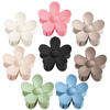 Picture of Flower Hair Clips 8PCS, Large Claw Clips for Women Girls Thick Thin Hair, Strong Hold Nonslip Big Dasiy Jaw Clamps Matte Hair Accessories 8 Colors
