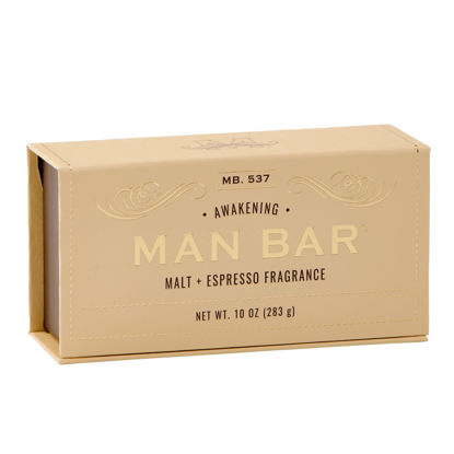 Picture of San Francisco Soap Company Malt and Espresso Fragrance Man Bar - Awakening - No Harmful Chemicals - Good for All Skin Types - Made in the USA