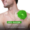 Picture of iTokGoK® Premium Silver-Infused Double-Sided Design 2-in-1 Silicone Body Scrubber for Men,Body Buffer Scrubber for Sensitive Skin, Ergonomic No-Slip Handle, Long-Lasting & Easy to Clean - Green