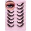 Picture of Russian Strip Lashes Cat Eye Lashes Extension Fox Eye Faux Mink Lash Natural Look 20MM Eyelashes Fluffy D Curly Volume Wispy Pack 7 Pairs Fake Eyelash by Winifred