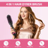 Picture of Hair Dryer Brush Blow Dryer Brush in One, MiroPure 4 in 1 Hair Dryer and Styler Volumizer with 4 Speed Temp Settings, Hot Air Brush with Oval Barrel for All Hair Style and Fast Drying, Rose Red