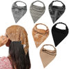 Picture of 6 Pack Hair Bandanas Headband for women - Boho Scarf Headbands Paisley Elastic Hair Kerchief Large Triangle Head Scarves with Clips Non Slip for Teen Girls