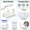 Picture of VitaCool 37 Pcs Ear Piercing Kit Disposable Ear Piercing Gun Kit with Sterile Multi-sized CZ Earring Studs Easy and Safe Earring Self Piercing Kit for Your Own Use at Home (3Mix-3mm-Silver-)