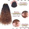 Picture of Beverlee Boho Box Braids 8 Packs Goddess Box Braids 14 Inch Bohemian Box Braids Crochet Hair Crochet Box Braids with Curly Ends Pre-looped Synthetic Crochet Hair for Black Womem