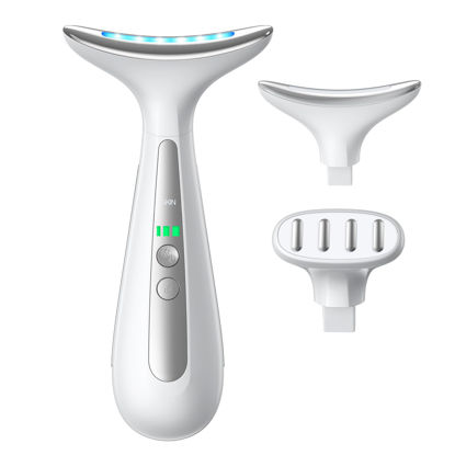 Picture of AZMAVO Facial and Neck Massager for Face, Neck & Eye - Skin Lifting & Firming - Wrinkle & Dark Circle Reducer - at Home Skin Care Face Sculpting Tool and Neck Massager