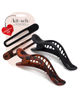 Picture of Kitsch Flat Hair Clips, Flat Claw Clips for Women, Lay Down Claw Clip for Thin & Thick Hair, Big Flat Clips for Hair, Alligator Hair Clips, Large Hair Clips for Women, 2pcs (Black&Tort)