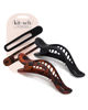 Picture of Kitsch Flat Hair Clips, Flat Claw Clips for Women, Lay Down Claw Clip for Thin & Thick Hair, Big Flat Clips for Hair, Alligator Hair Clips, Large Hair Clips for Women, 2pcs (Black&Tort)