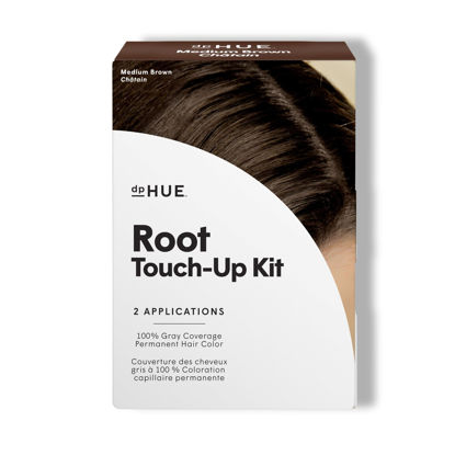 Picture of dpHUE Root Touch-Up Kit, Medium Brown - Permanent Hair Color for Gray Coverage - Includes Two Applications - Paraben, SLS & SLES Sulfate Free - Leaping Bunny Certified