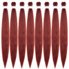 Picture of Ubeleco Pre Stretched Braiding Hair, 8 Packs 48 Inch Braiding Hair Pre Stretched Yaki Texture, Hot Water Setting, Easy To Install Professional Synthetic Hair for Braiding(48in, #350)