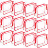 Picture of Weewooday 12 Pieces Clear Cosmetics Bag PVC Zippered Clear Toiletry Carry Pouch Cosmetic Makeup Bag Waterproof Makeup Bag Vinyl Plastic Organizer Case for Vacation Bathroom(Medium,Red)