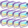 Picture of Weewooday 12 Pieces Clear Cosmetics Bag PVC Zippered Clear Toiletry Carry Pouch Cosmetic Makeup Bag Waterproof Makeup Bag Vinyl Plastic Organizer Case for Vacation Bathroom(Large,Dazzling)