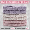 Picture of 6Pcs Silk Hair Ties Small 22 Momme 100% Pure Mulberry Silk Scrunchies for Women Girls Thin Skinny Hair Sleep Scrunchies No Damage(Color 08)