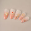 Picture of 5D Embossed Fall Nail Art Stickers Leaf Nail Stickers Gold Plant Maple Leaf Nail Decals with Rhinestone Designs Self-Adhesive Autumn Nail Supplies for Women Girls Acrylic Nails DIY Manicure