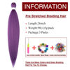 Picture of Purple Braiding Hair Pre Stretched 26inch 3 Packs Braiding hair Extensions Synthetic Crochet Braids, Hot Water Setting Professional Soft Yaki Texture. (26inch(3Packs),Lavender#)