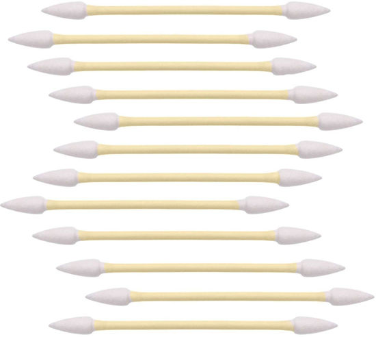 Picture of 1200pcs Precision Tip Cotton Swabs for Makeup, Bamboo Sticks and Double Pointed