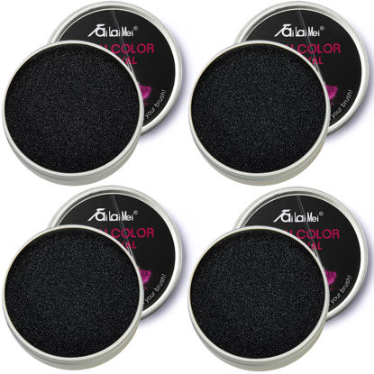 Picture of TailaiMei 4 Pack Color Removal Cleaner Sponge, Quickly & Easily Clean Makeup Brushes Without Water or Chemical Solutions Eliminating Drying Time - Switch Eyeshadow Colored Immediately