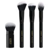 Picture of LORYP 4 Pcs Full Face Professional Makeup Brushes Set with Retractable Kabuki Airbrush For Powder,Liquid,Cream,Angled Blush Brush, Foundation Brush, Tapered Highlight Brush